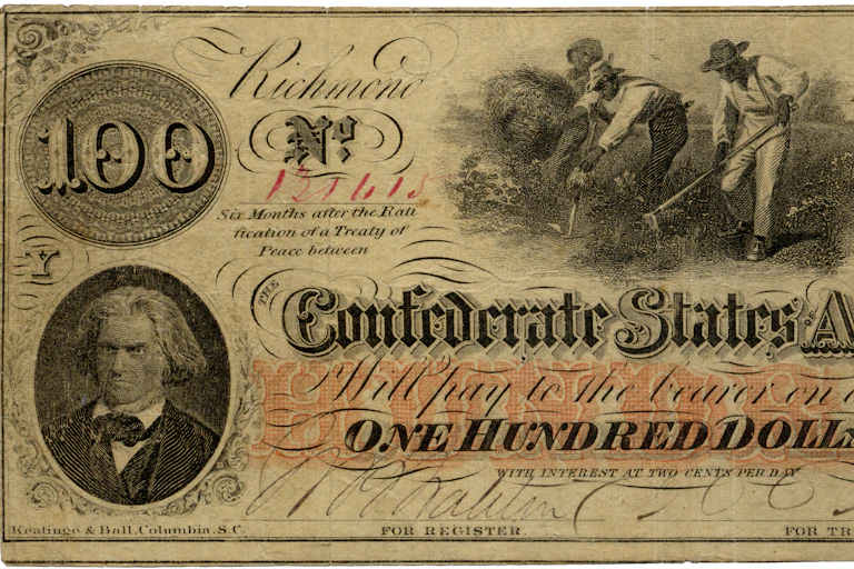 A Confederate $100 bill