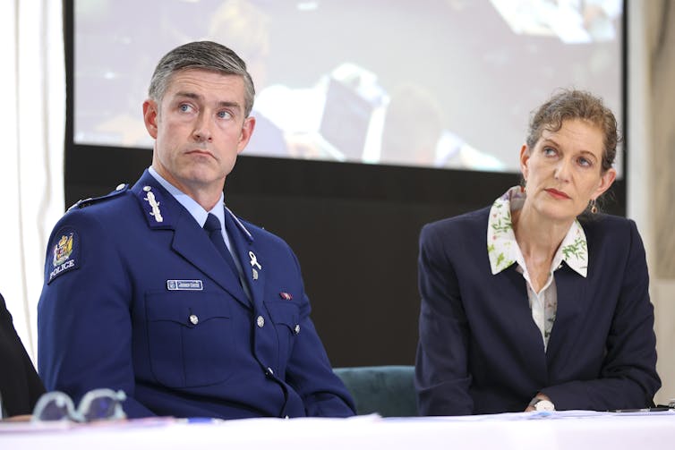 Police Commissioner Andrew Coster and Director-General of Security Rebecca Kitteridge