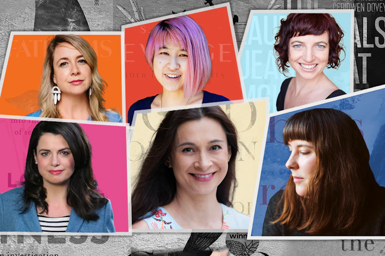 Headshots of the six shortlisted writers