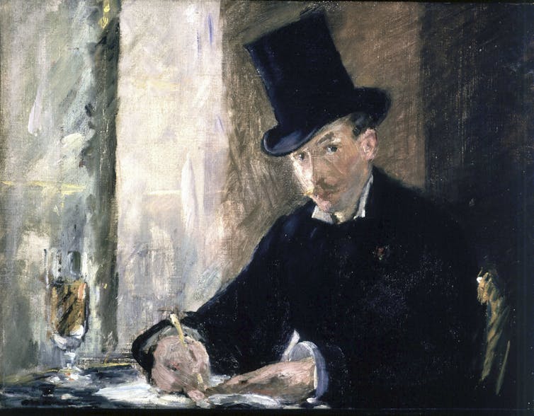 painting of man in top hat.