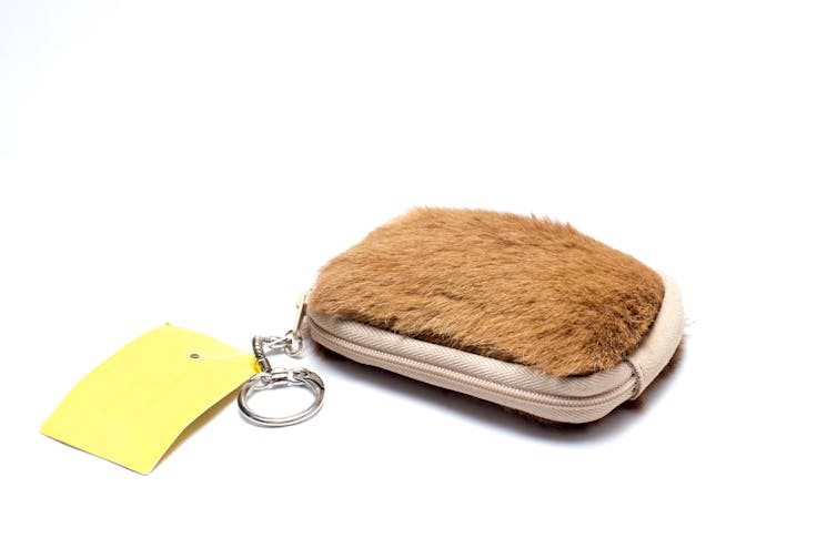 A purse made from kangaroo fur.