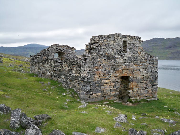 A ruined church of Vikings who travelled to Greenland.