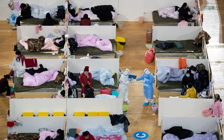 Dans un hôpital temporaire à Wuhan, le 18 février 2020.