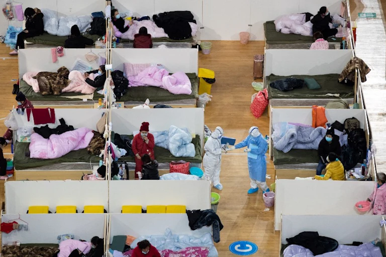 Dans un hôpital temporaire à Wuhan, le 18 février 2020.