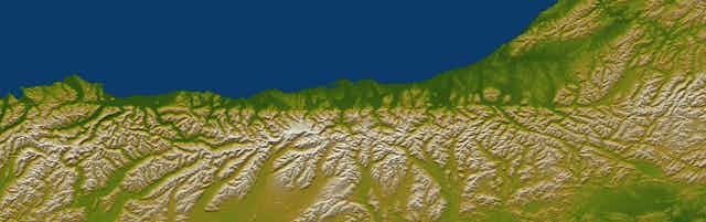 Satellite image of New Zealand's South Island