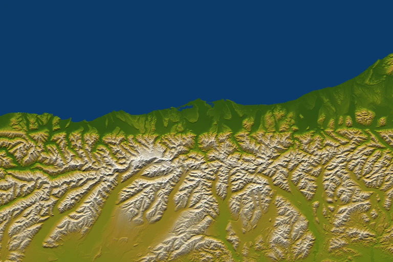 Satellite image of New Zealand's South Island