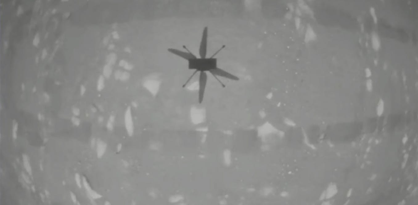 Quindi un elicottero ha sorvolato la superficie di Marte per la prima volta. Un fisico spaziale spiega perché questo è un grosso problema Quindi un elicottero ha sorvolato la superficie di Marte per la prima volta. Un fisico spaziale spiega perché questo è un grosso problema