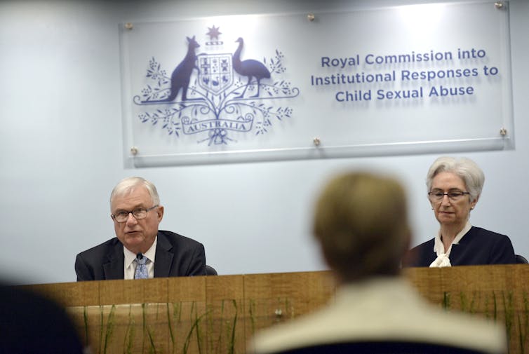 Commissioners at the final hearing of the child abuse royal commission.