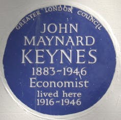 Memorial at 46 Gordon Square, London.