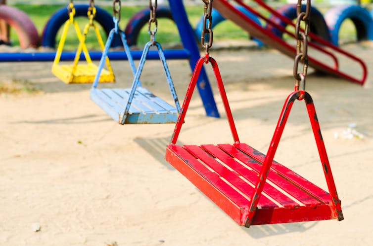 Painted swings.