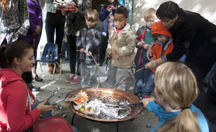 Children and educators at Capilano Children's Centre.