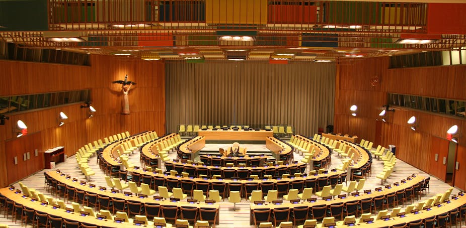 The United Nations Trusteeship Council chamber