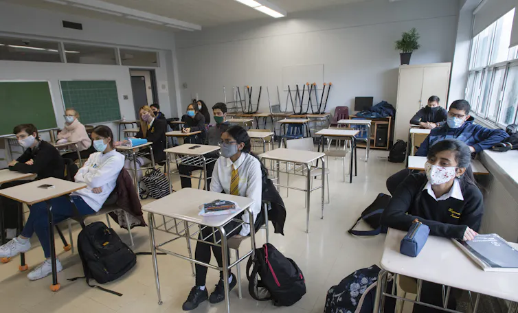 Students in a class.