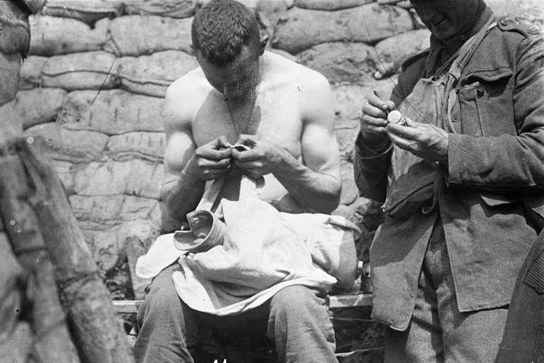 Anzacs looking for lice