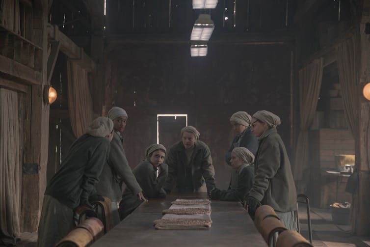 Women around a table.