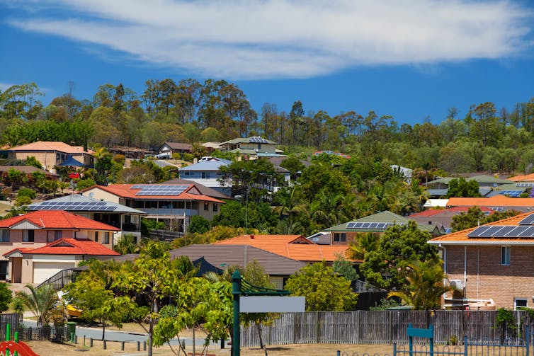 Homes with solar panels on roof