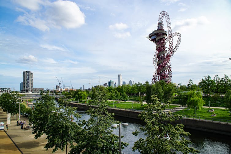 The ArcelorMittal sculpture in the Queen Elizabeth Olympic Park, London