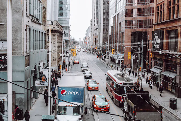 A downtown Toronto intersection