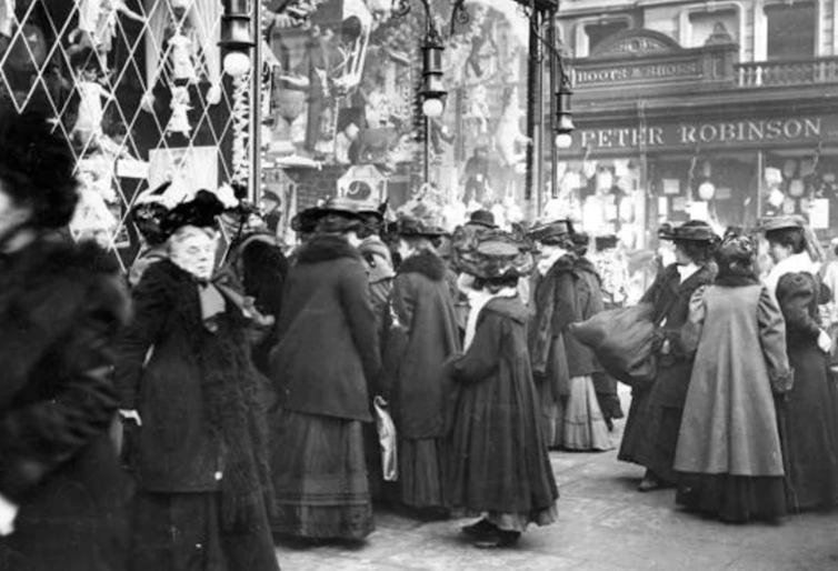 Victorians out shopping