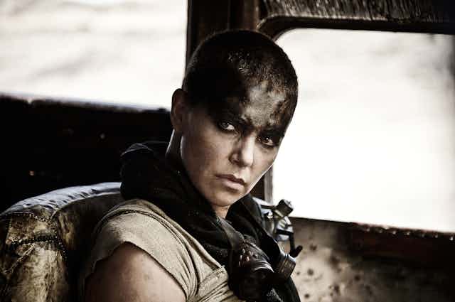  Charlize Theron in a scene from Mad Max: Fury Road