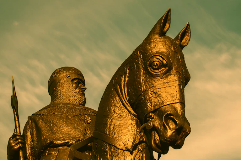 Robert the Bruce statue at the site of the Battle of Bannockburn.