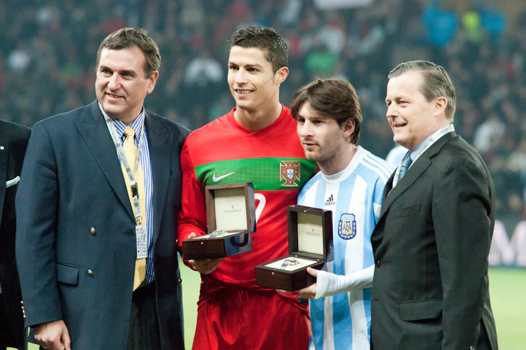 Cristiano Ronaldo and Lionel Messi, 2011.