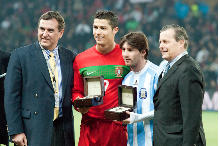 Cristiano Ronaldo y Lionel Messi, 2011.
