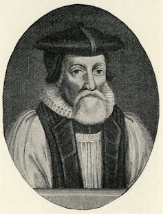 Thomas Morton with a white beard and a hat.