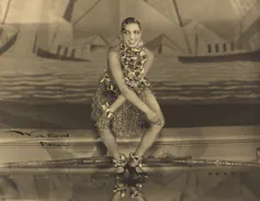 Josephine Baker on stage.