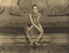 Josephine Baker on stage.