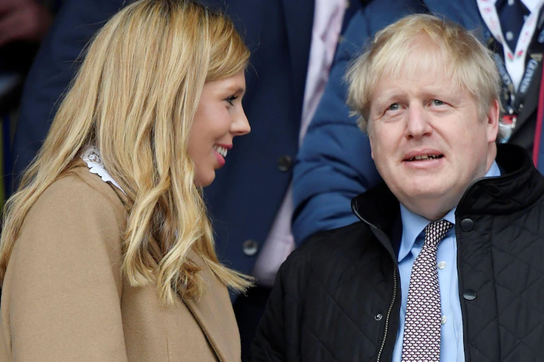 Carrie Symonds and Boris Johnson