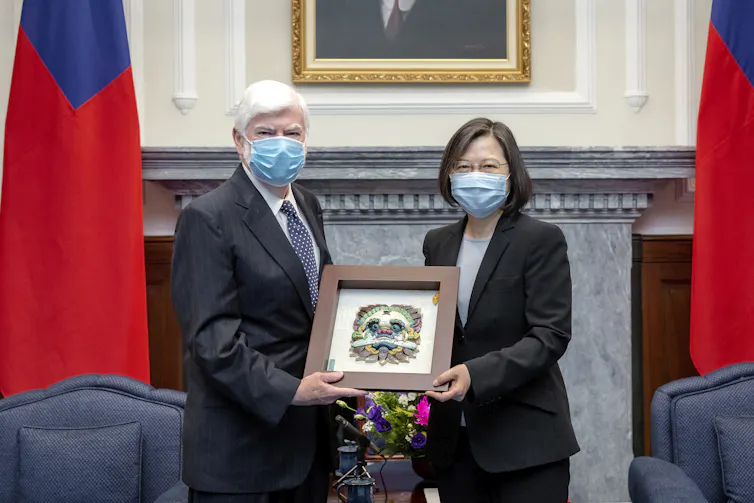 Former Senator Chris Dodd in Taiwan this month.