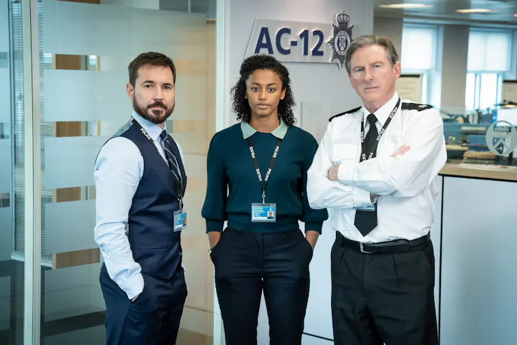 Three police officers.