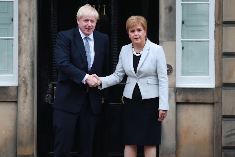Boris Johnson and Nicola Sturgeon.