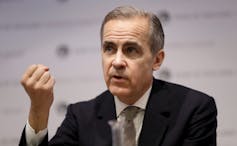 Mark Carney gestures.