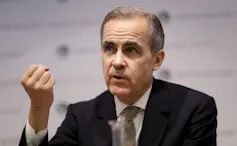 Mark Carney gestures.