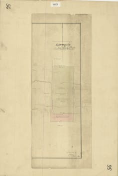 Map of property with corrected boundary line