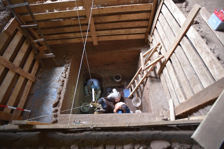 Image of the trench excavation.