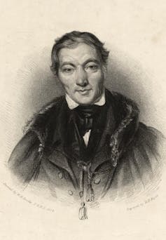 Portrait of a wealthy, well-dressed man with well-coifed hair in the 19th century