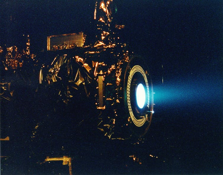 Image of a Nasa ion thruster.
