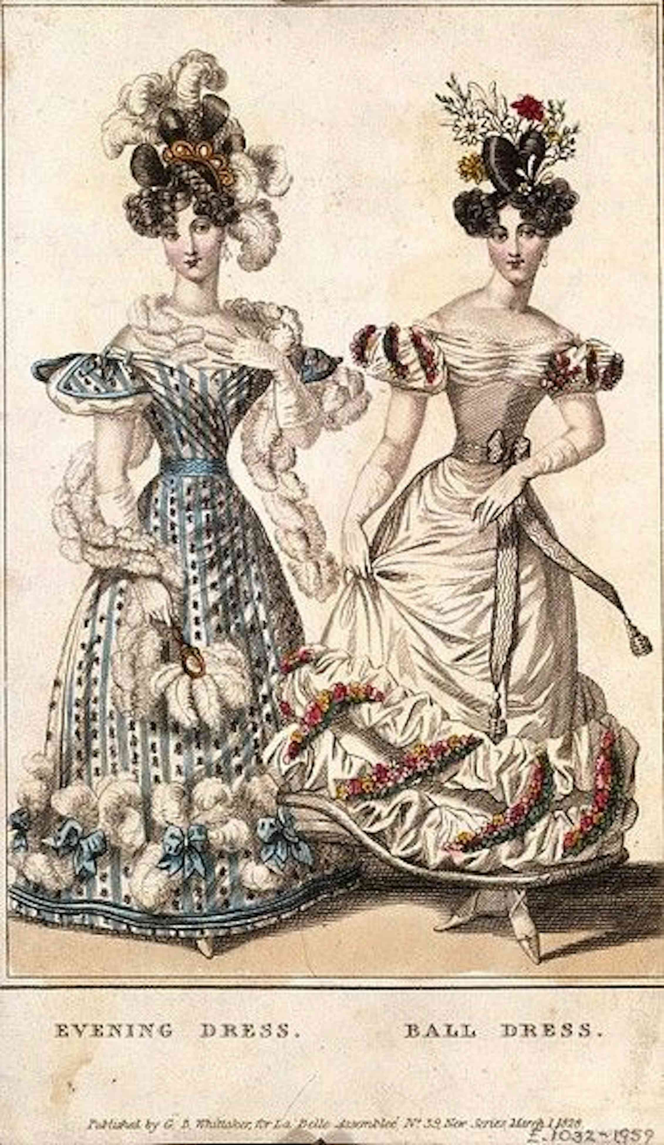 Two women in ballgowns.