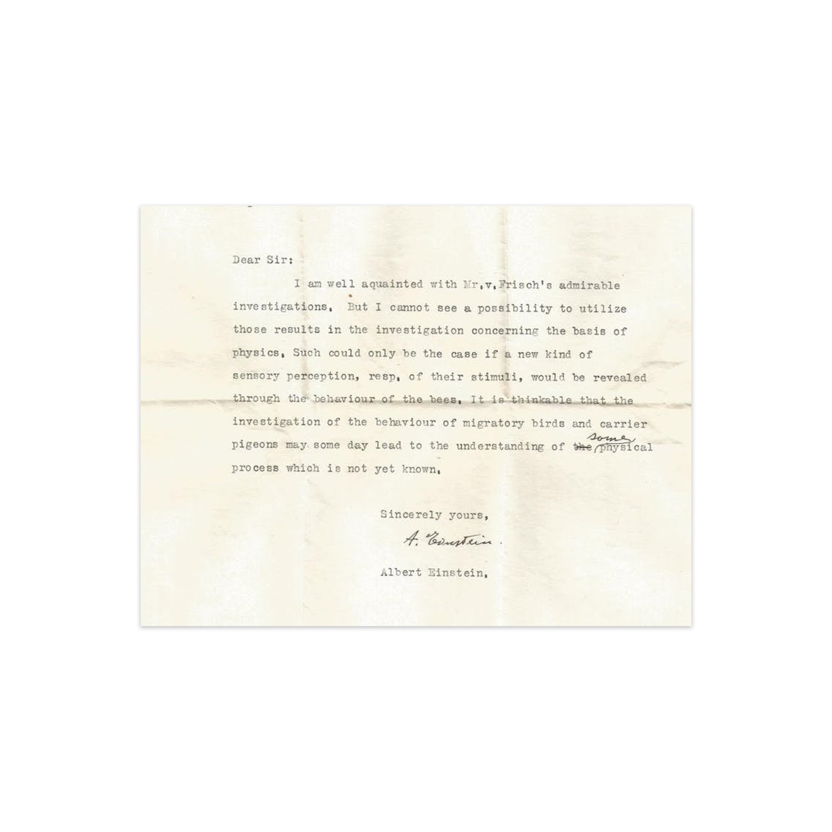 Long Lost Letter From Albert Einstein Discusses A Link Between Physics And Biology 7 Decades Before Evidence Emerges Long Lost Letter From Albert Einstein Discusses A Link Between Physics And Biology 7 Decades Before Evidence Emerges