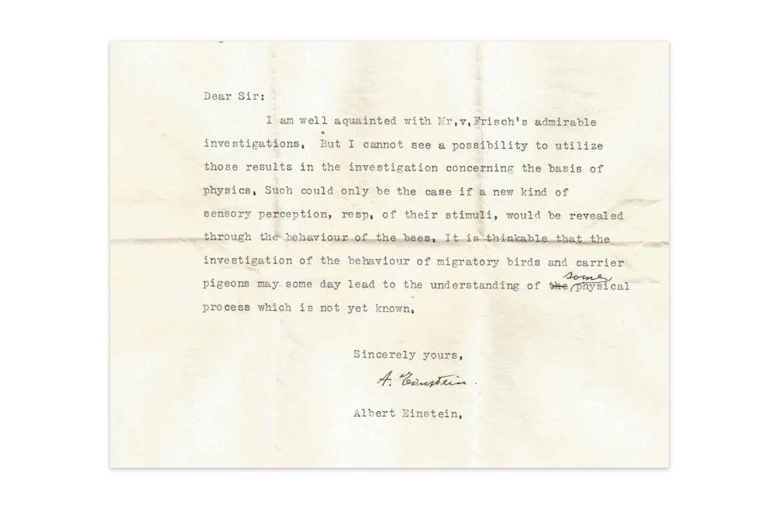 Letter written by Albert Einstein