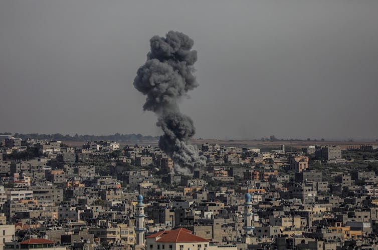 An Israeli airstrike on Gaza.