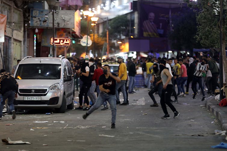 A clash in the West Bank city of Hebron.