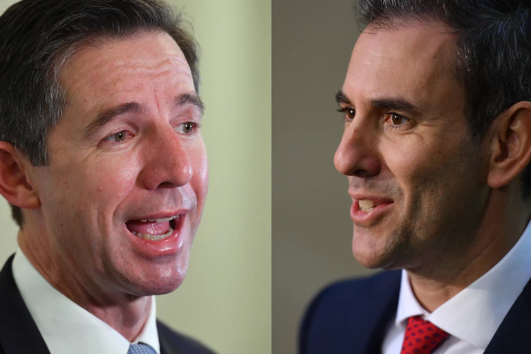 Left: Simon Birmingham, Right: Jim Chalmers