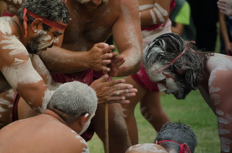 Aboriginal men in traditional dress