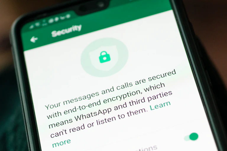 Phone app showing security screen.