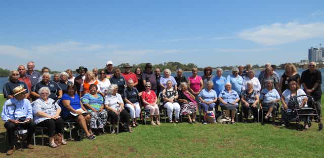 A large group of Aboriginal elders.