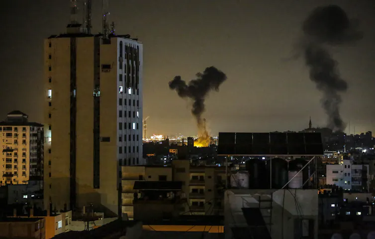 An Israeli airstrike in Gaza.